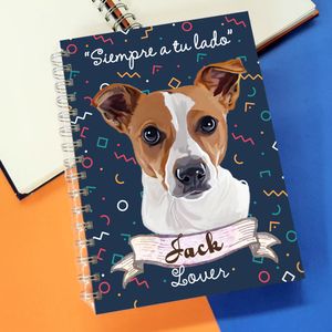 Qala Diseño Cuaderno A5 Perro Jack Russel - 21.50 x 15.70 cm