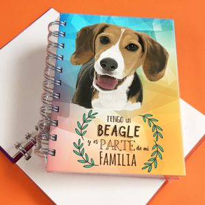 Qala Diseño Libreta A6 Perro Beagle - 15.50 x 11.50 cm