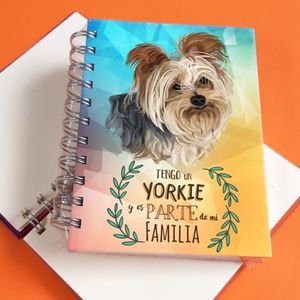 Qala Diseño Libreta A6 Perro Yorkie - 15.50 x 11.50 cm