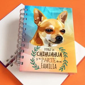 Qala Diseño Libreta A6 Perro Chihuahua - 15.50 x 11.50 cm