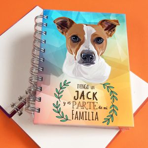 Qala Diseño Libreta A6 Perro Jack Russel - 15.50 x 11.50 cm