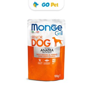 Monge Canine Grill Senior Pato Pouch 100 Gr