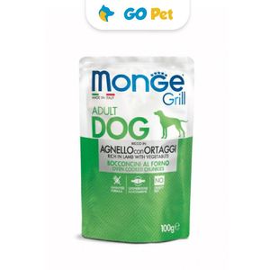 Monge Canine Grill Cordero y Vegetales Pouch 100 Gr