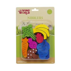 Living World Masticable Mix de Frutas y Verduras de Madera - Pack x14 Piezas