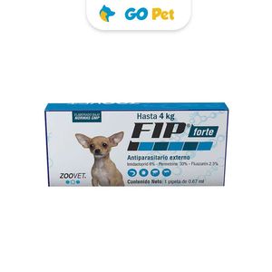 FIP Forte Hasta 4 Kg x 1 Pipeta - Antipulgas para Perros