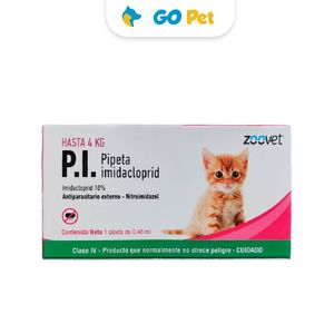 P.I Gatos hasta 4 Kg x 1 Pipeta - Antipulgas para Gatos