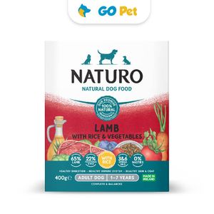 Naturo Perro Adulto Cordero con Arroz y Vegetales 400 gr