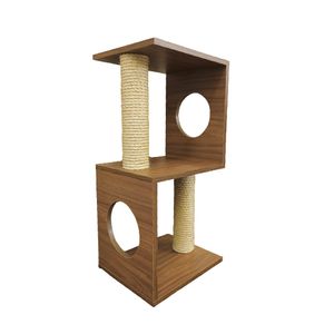 The Cat Design Box #1 Rascador de Madera Premium Gatos Marron