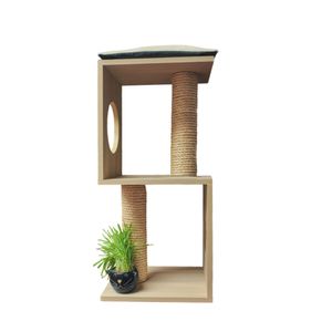 The Cat Design Box #1 Rascador de Madera Premium Gatos Beige