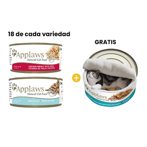 Pack: 36 Applaws x 70 Gr + 1 Cama L:16cm x An:39cm