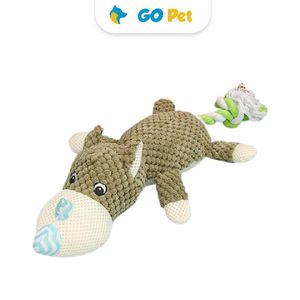 Juguete Peluche Animal con Cuerda - Rino Verde