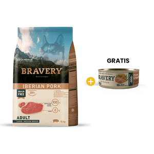 Bravery Iberian Pork Adult Large/Medium Breeds - Adulto Cerdo Ibérico Raza Mediana/Grande 4 kg