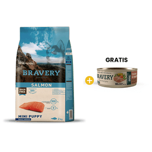 Bravery Salmon Mini Puppy Small Breeds - Cachorro Salmon Raza Pequeña y Mini 2 kg