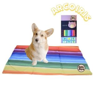 Patitas Shop Cool Mat Refrigerante Diseño Arcoiris