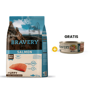 Bravery Salmon Puppy Large/Medium Breeds - Cachorro Salmon Raza Mediana/Grande 12 Kg