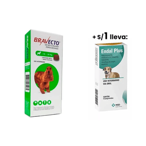 Bravecto Antipulgas para Perro Masticable 10 - 20 Kg - Vencimiento 31.05.2025