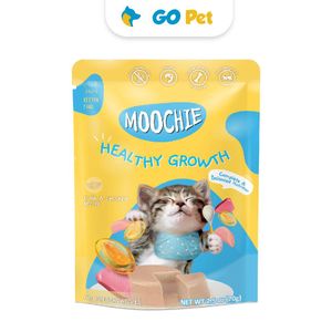 Moochie Cat Benefits Healthy Growth Mousse Pouch 70 Gr - Crecimiento - Atún y Pollo - Gatito