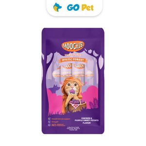 Moochie Chicken & Purple Sweet Potato 15 Gr x 5 Und - Snack para Gato Sabor Pollo y Camote