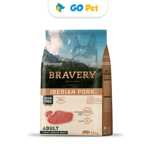 Bravery Iberian Pork Adult Large/Medium Breeds - Adulto Cerdo Ibérico Raza Mediana/Grande 12 kg