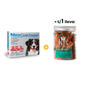Nexgard 136 mg Perros (25.1 Kg a 50 Kg) x 3 Tabletas
