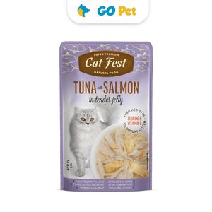 Cat Fest Tuna with Salmon in Tender Jelly 70 Gr