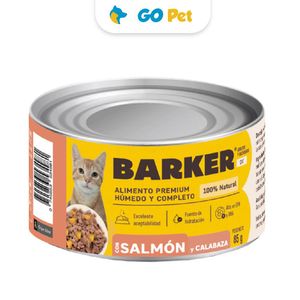 Barker Cat Salmón y Calabaza Lata 85 Gr
