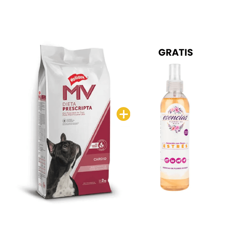 Holliday MV Canine Cardio 10 Kg + GRATIS Esencia Floral Estre╠us Spray 250 Ml - Flores de Bach