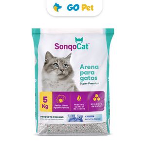 Arena Perlada Sonqo Cat Super Premium con Aroma Bebé 5 Kg