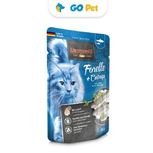 Leonardo Trucha y Catnip Pouch 85 Gr - Gato Adulto