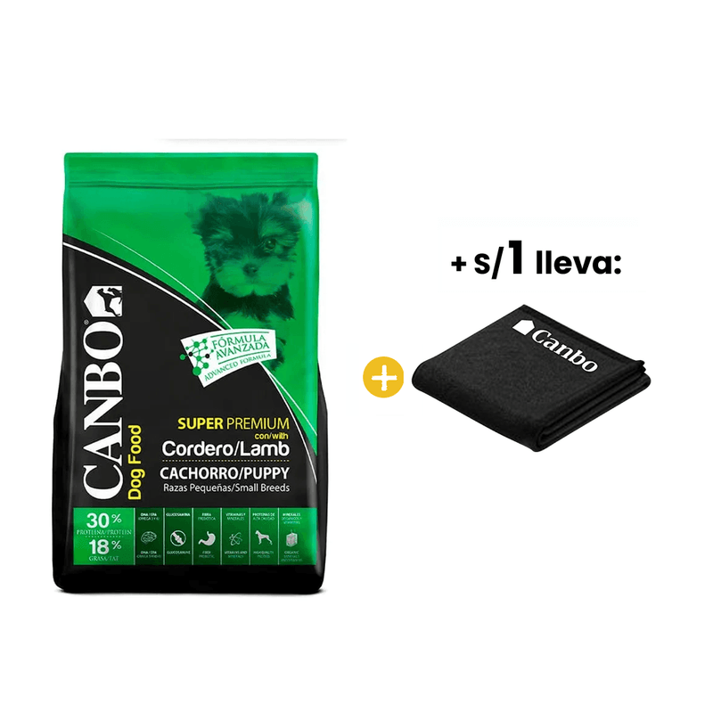 Canbo Cordero Cachorro Razas Pequen╠aas 7 Kg + 1sol Canbo Manta