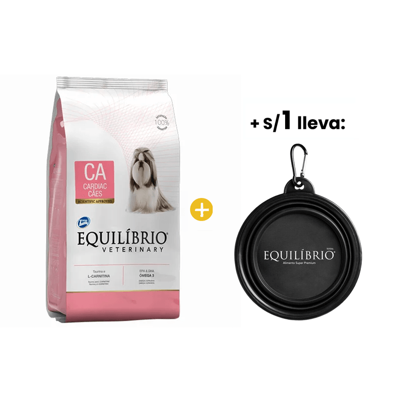 Equilibrio Veterinary Dog Cardiac 2 Kg + 1 sol Equilibrio Plato Extensible
