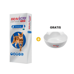 Bravecto Plus Antipulgas para Gato Pipeta 250 mg 2.8 Kg - 6.25 Kg