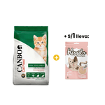 Canbo Gatitos Initial Development - Desarrollo Inicial 7 Kg + 1sol Kissito Cremosito Atu╠un y Salmo╠un 14 Gr x 4 Und - Snack para Gato