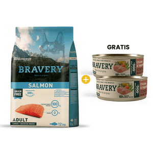 Bravery Salmon Adult Large/Medium Breeds - Adulto Salmón Raza Mediana/Grande 12 kg