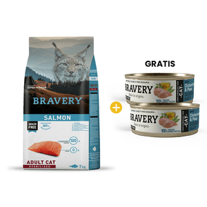 Bravery Salmon Adult Cat Sterilized - Gato Adulto Esterilizado Salmón 7 kg