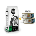 Amity Premium Cats Chicken - Rice 10 Kg - Gato Adulto - Pollo + GRATIS 2 Bravery Chicken - Peas Adult Cat Wet Food 70 Gr - Gato Adulto - Pollo