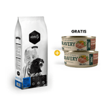 Amity Premium Senior - Light 15 Kg - Adulto Mayor Todas las Razas + GRATIS 2 Bravery Chicken - Vegetables Adult Dog Wet Food 80 Gr - Perro Adulto- Pollo
