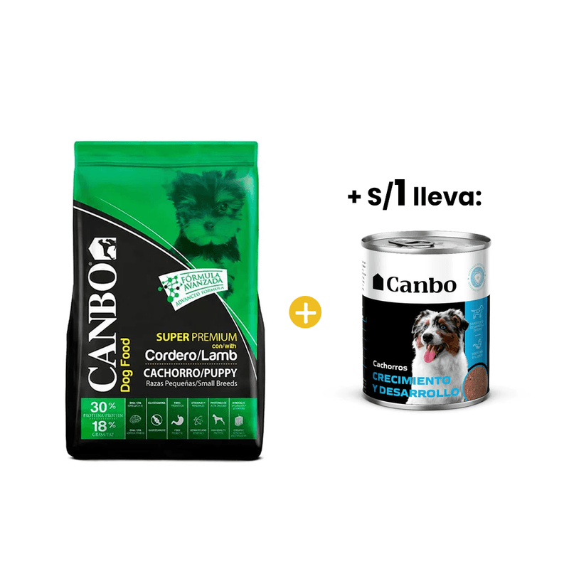 Canbo Cordero Cachorro Razas Pequena 7 Kg + 1sol Canbo Pate Cachorro Crecimiento y Desarrollo 330 Gr
