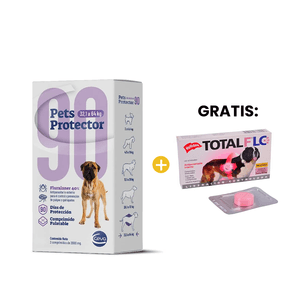 Pets Protector 90 XLarge (32.1 a 64 Kg) x 2 Comprimidos - Antipulgas para Perros