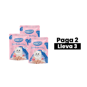 Moochie Cat Benefits Beauty Skin & Coat Pouch 70 Gr - Belleza Piel y Pelo - Atún
