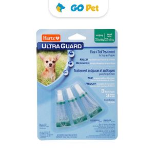 Hartz Ultraguard Dog 2.5 - 6 Kg x 3 Pipetas