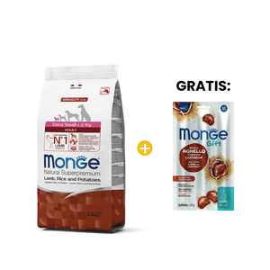 Monge Adult Extra Small - Adulto Extra Pequeño Cordero, Arroz y Papa 2.5 kg